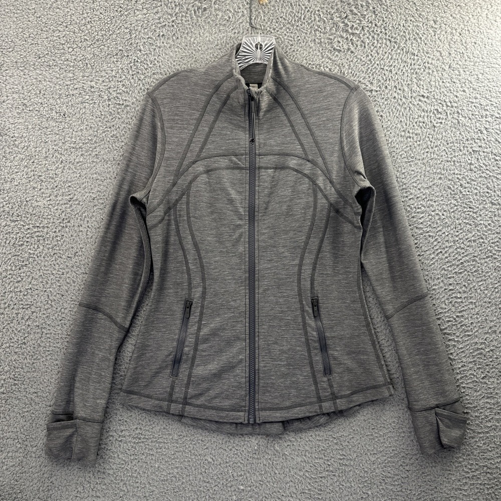 Lululemon Define Jacket Brushed Heathered Slate Gray Athletic Athleisure Size 10